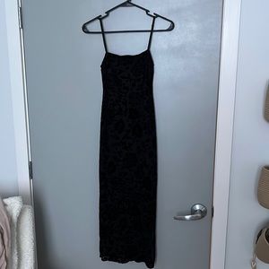 Delia’s black floral dress